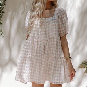 Pink Gingham Dress